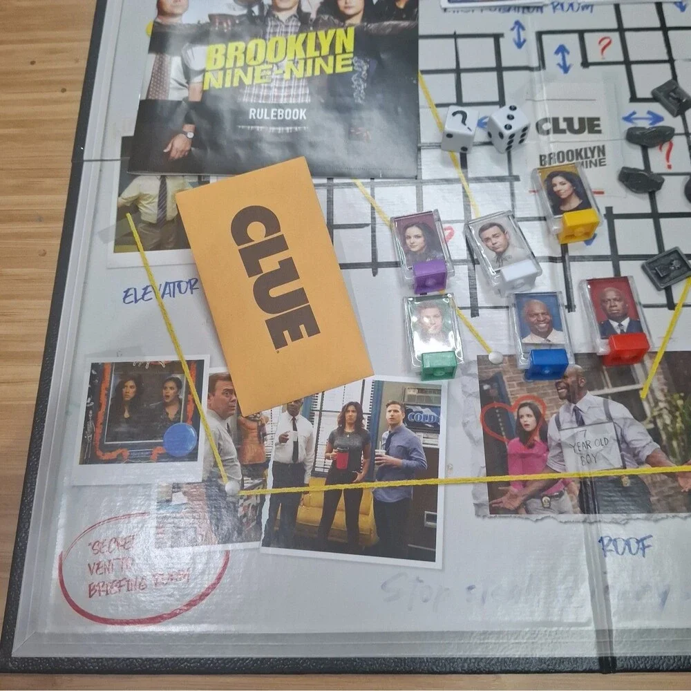 BROOKLYN NINE-NINE CLUE 2021 Hasbro Board Game Rare 100% Complete Excellent Cond